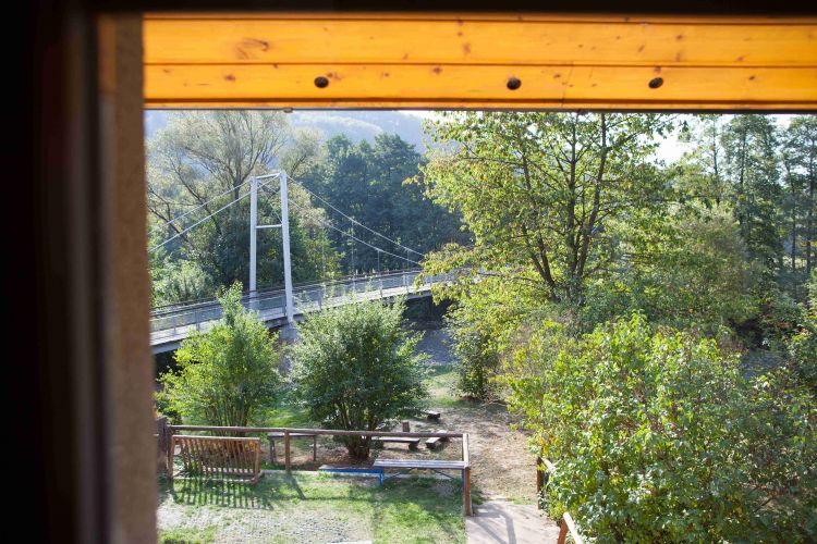 Penzion Křížky - pohled do zahrady
